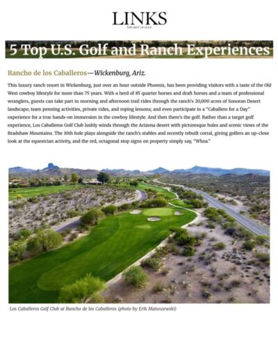 Links Magazine, 5 Top U.S. Golf and Ranch Experiences
